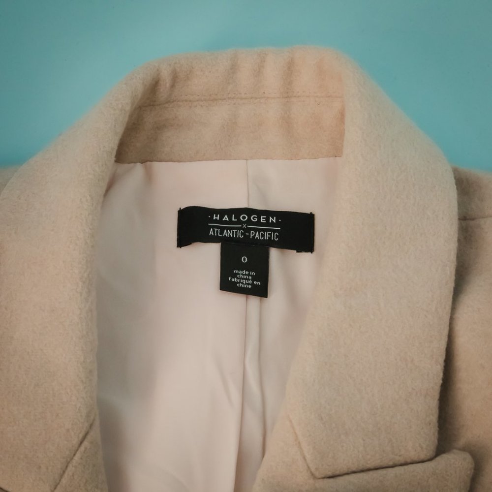 Halogen Size 0 Pink Wool Button Blazer NWT - Picture 5 of 7